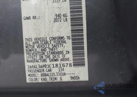 2018 Nissan Altima 2.5 Sv from USA, damaged, VIN 1N4AL3AP0JC181678